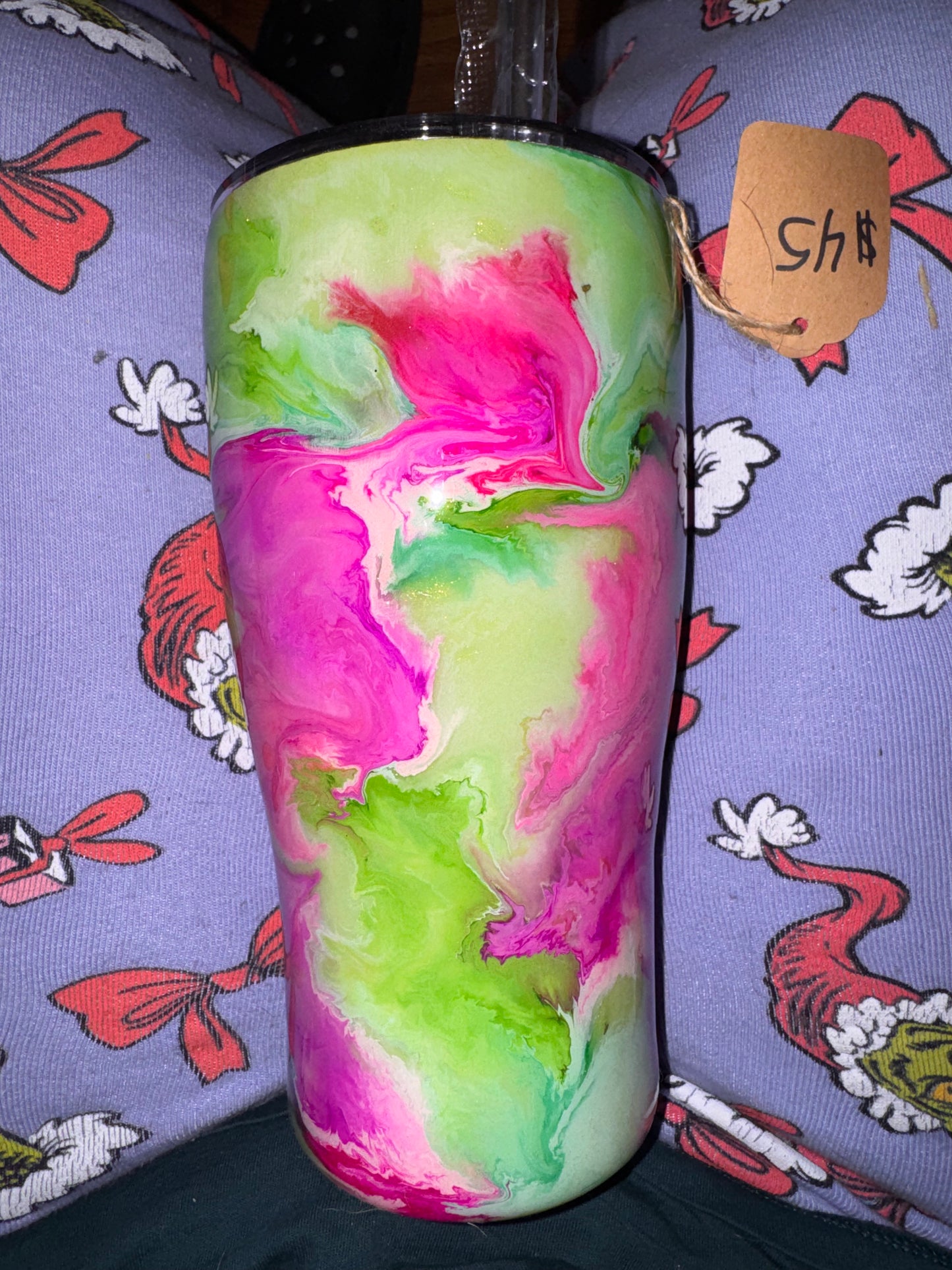 #22 pink and green