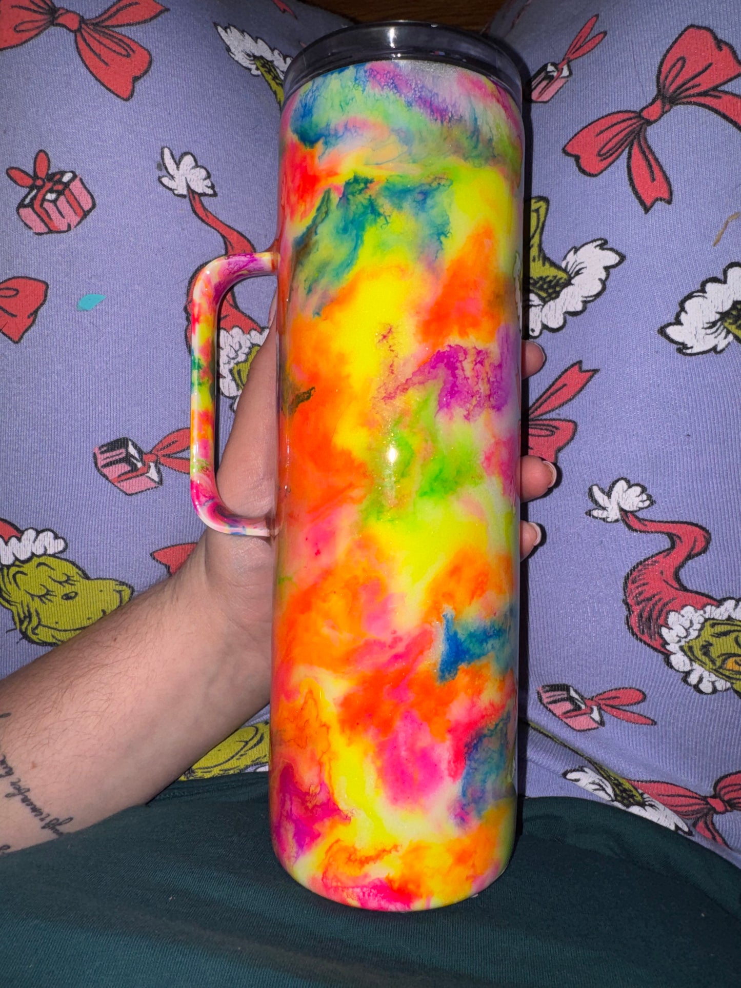 #6 30oz neon swirl