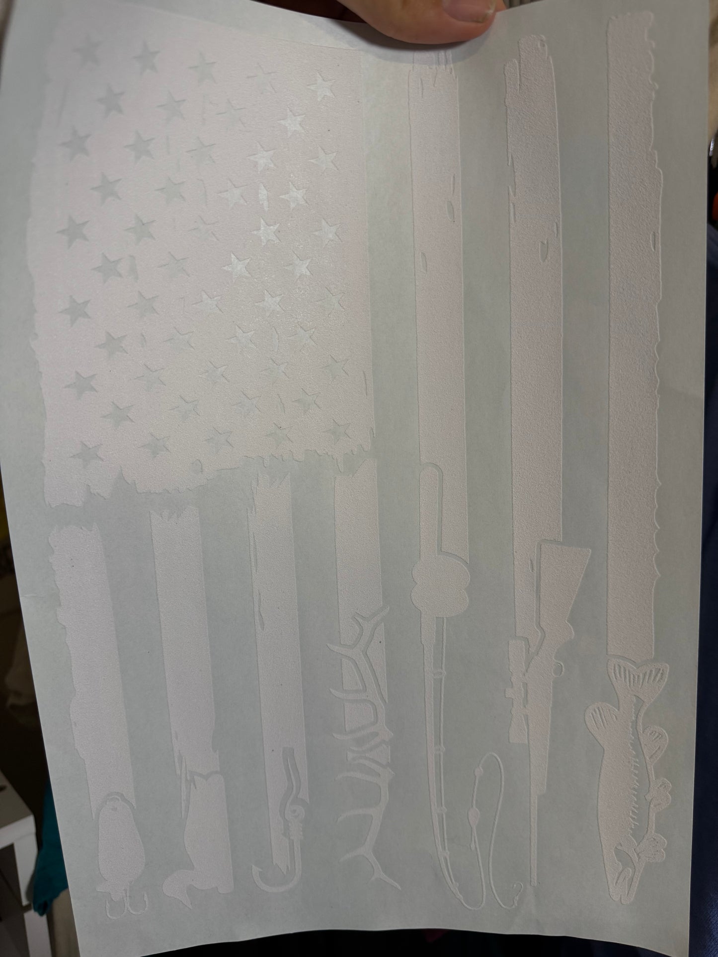White fishing flag Z02
