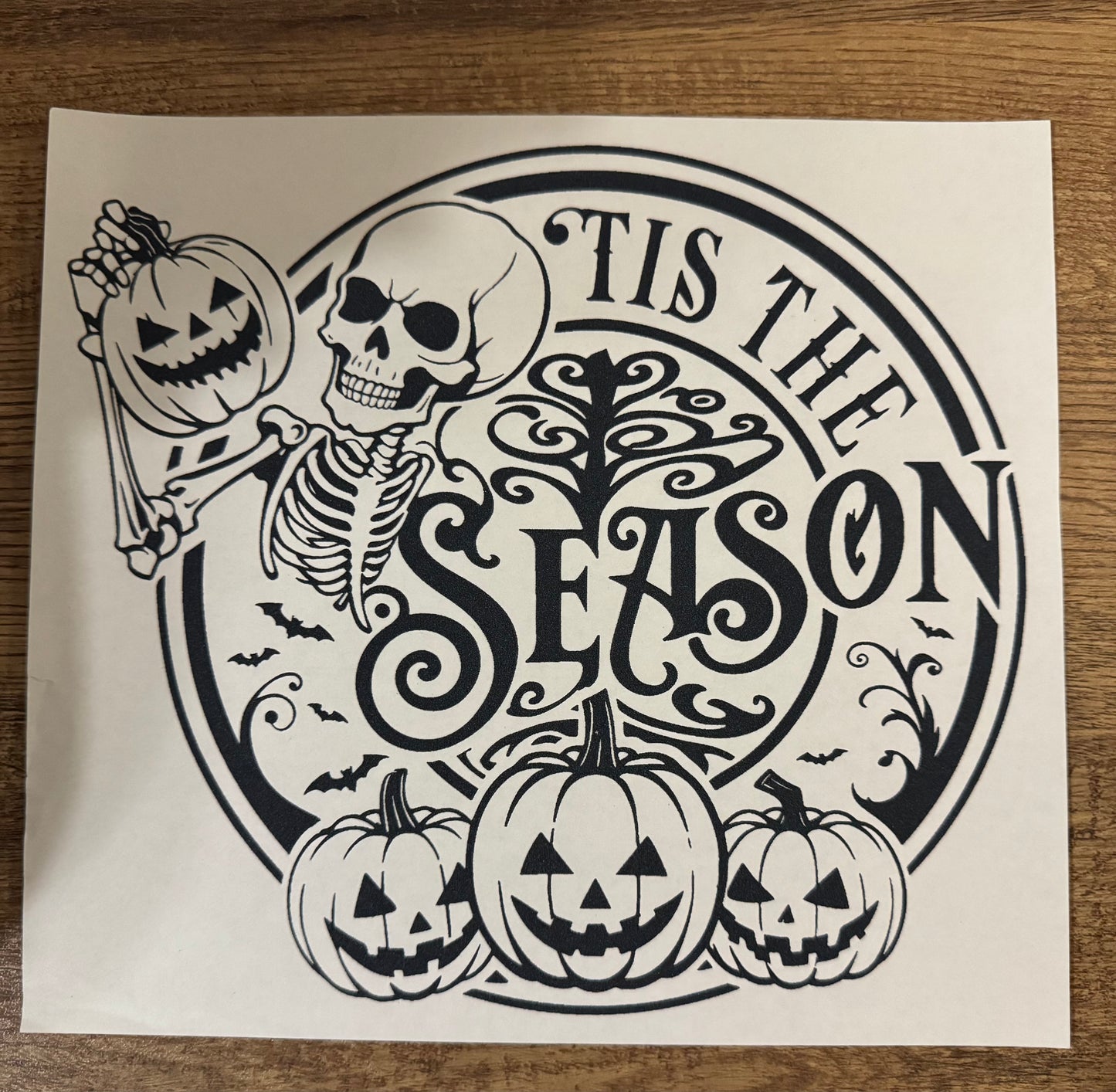 F107 tis the season black ink