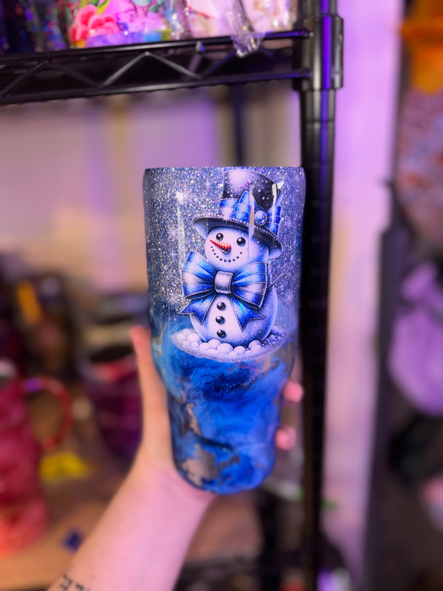 32- 24oz travel mug snowman