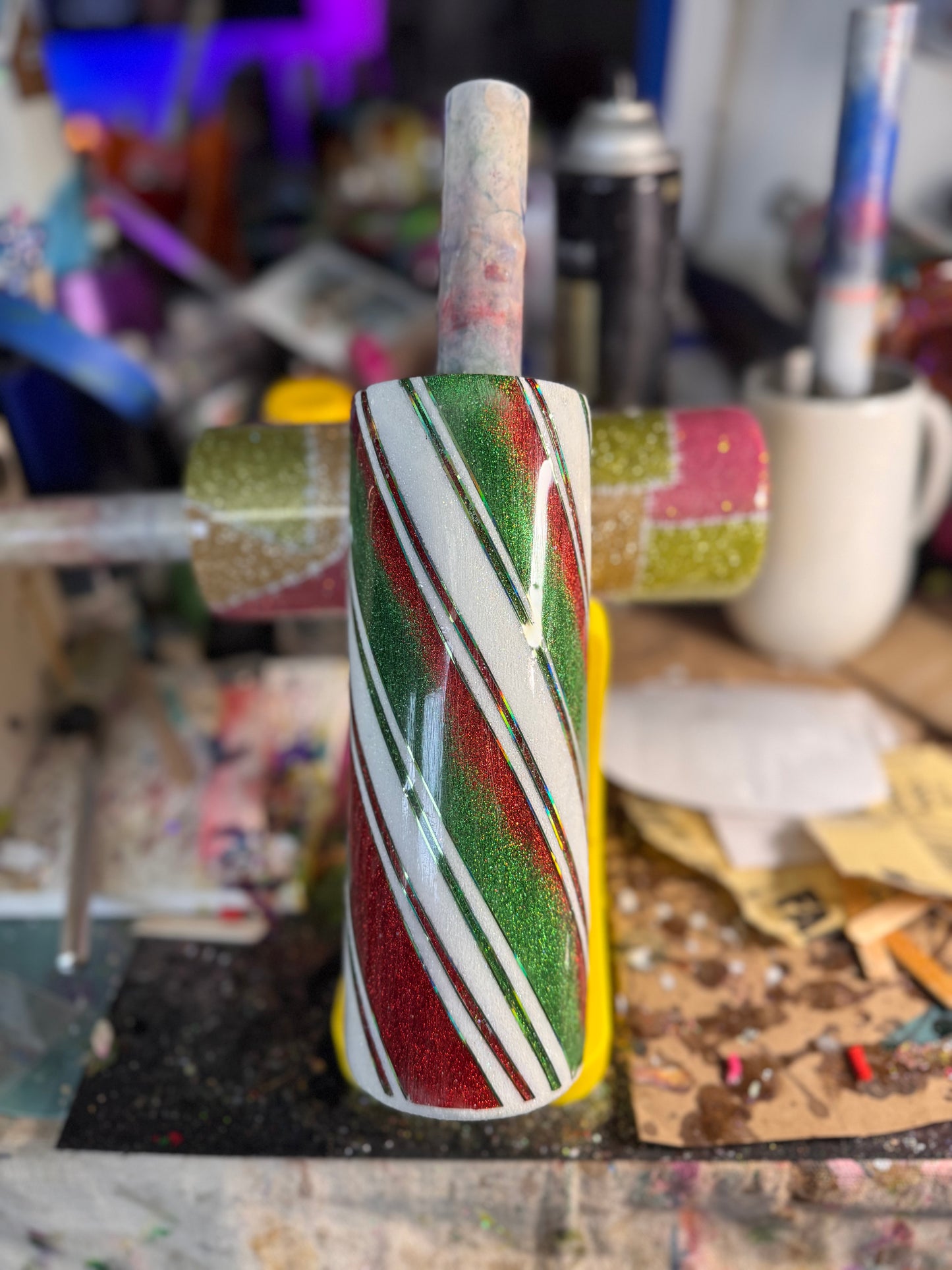 31- 20oz watermelon swirl candy cane