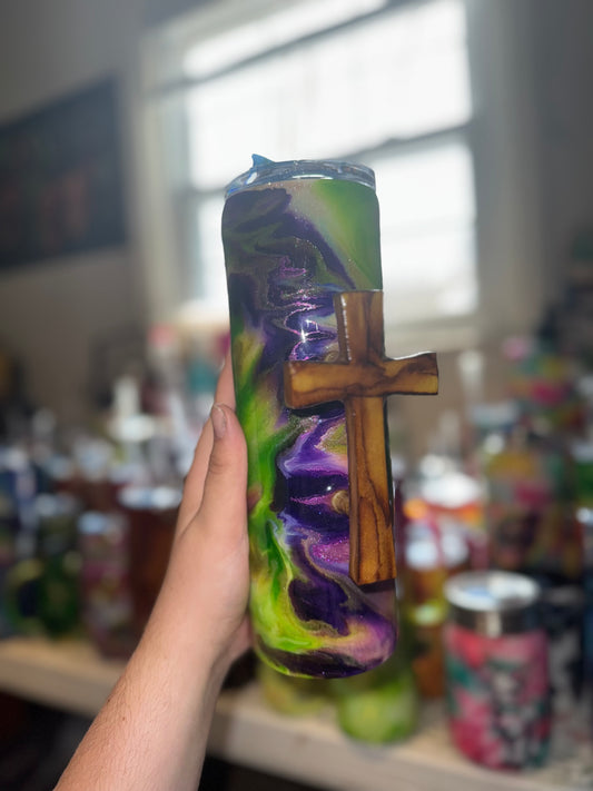 90- Purple/Green Auction cup