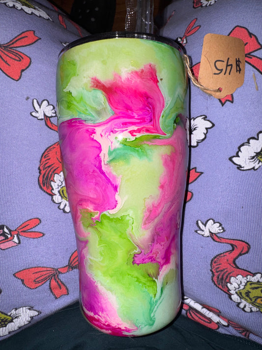#22 pink and green