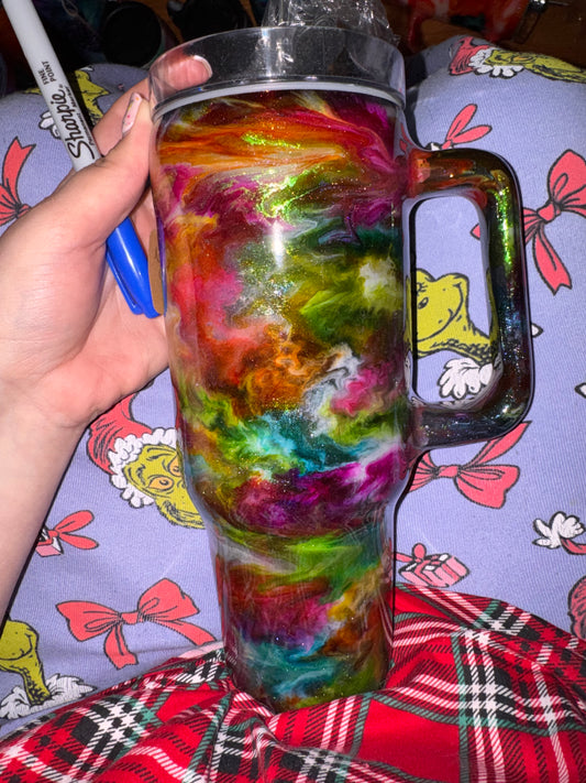 #44 40oz dark rainbow