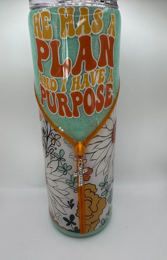 30oz cross zipper cup