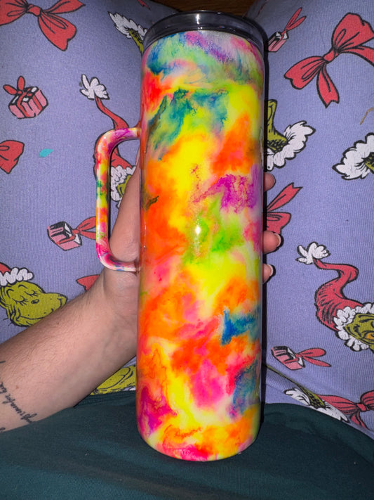 #6 30oz neon swirl