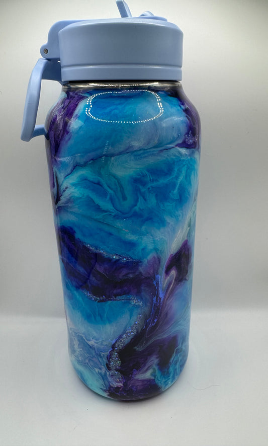 32oz blue purple swirl