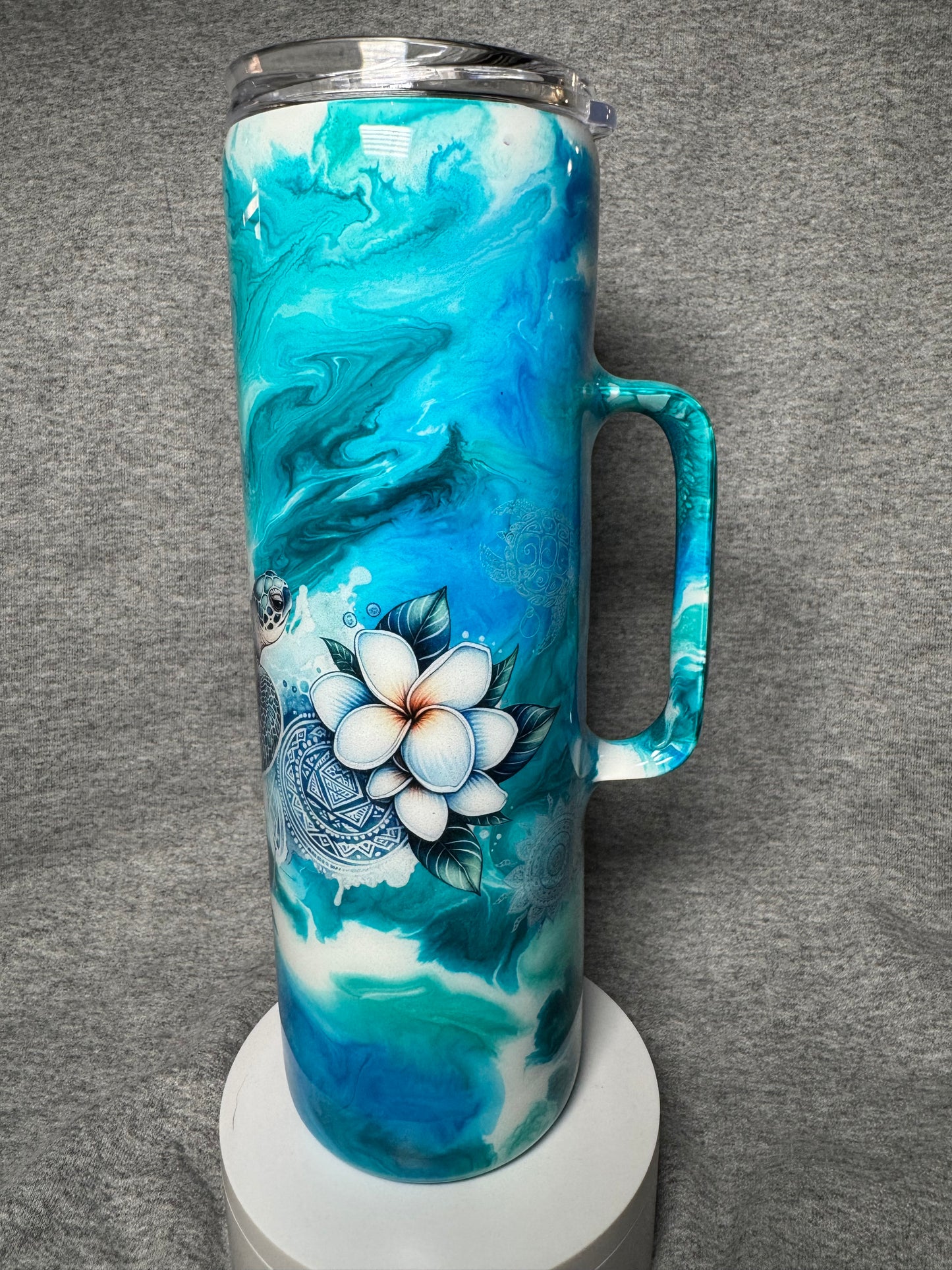 30oz Turquoise sea turtle