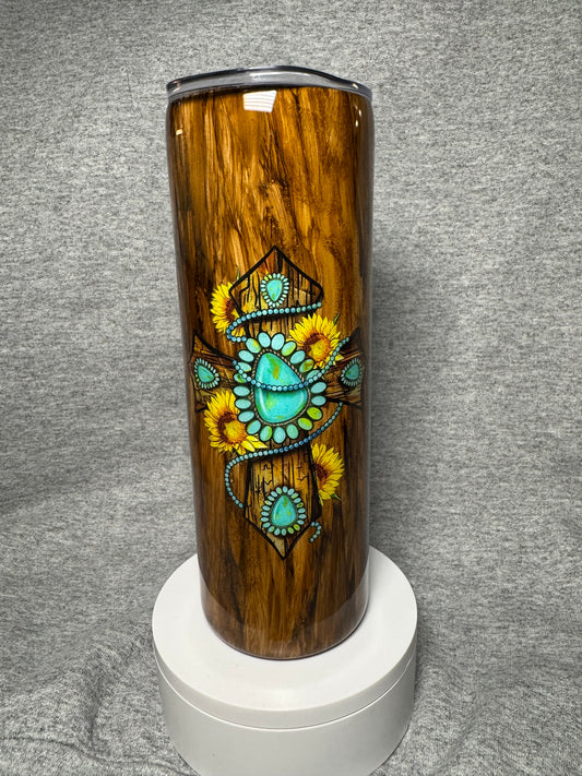 20oz Woodgrain cross