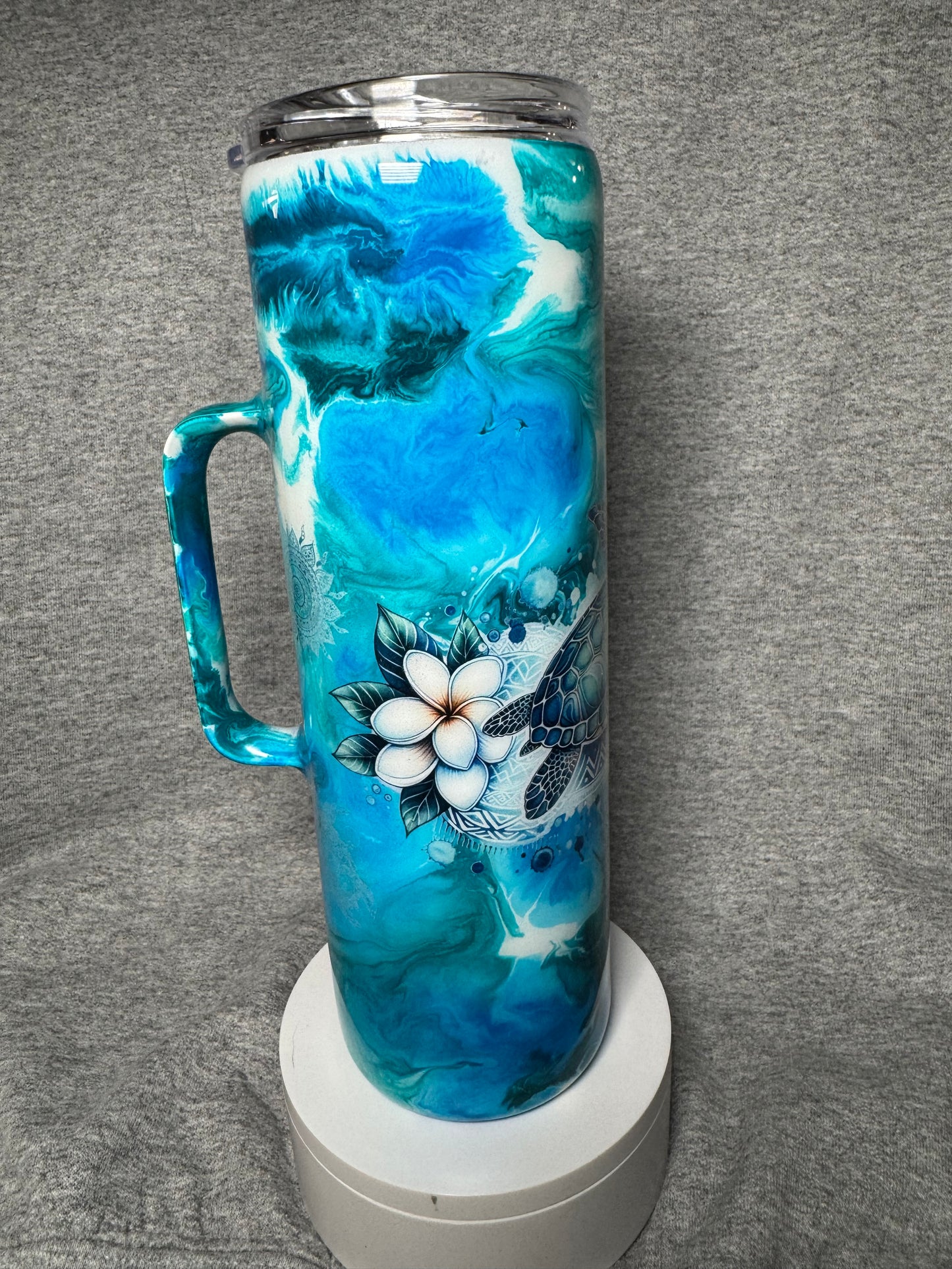 30oz Turquoise sea turtle