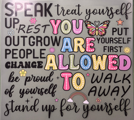 you are allowed