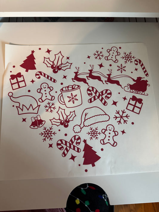 Xmas collage heart C57