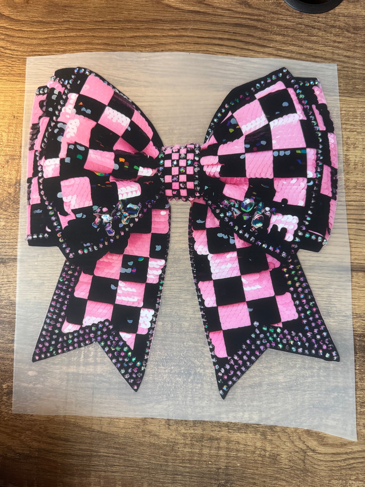 X24 Pink and black bow