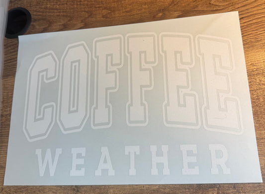 F68 Coffee weather white ink