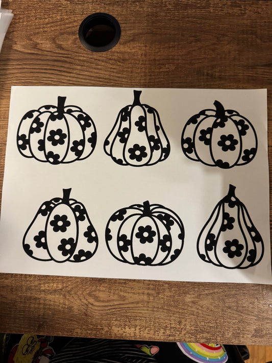 F108 Floral pumpkins