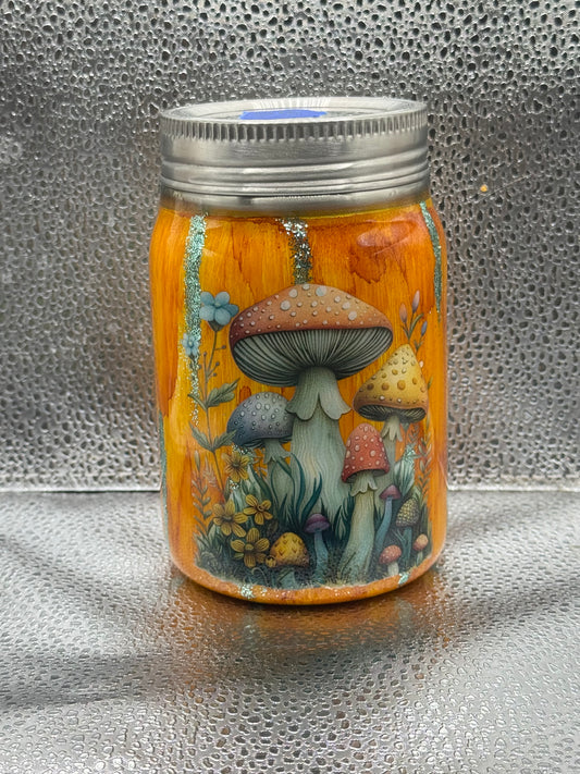 56- mushroom mason jar