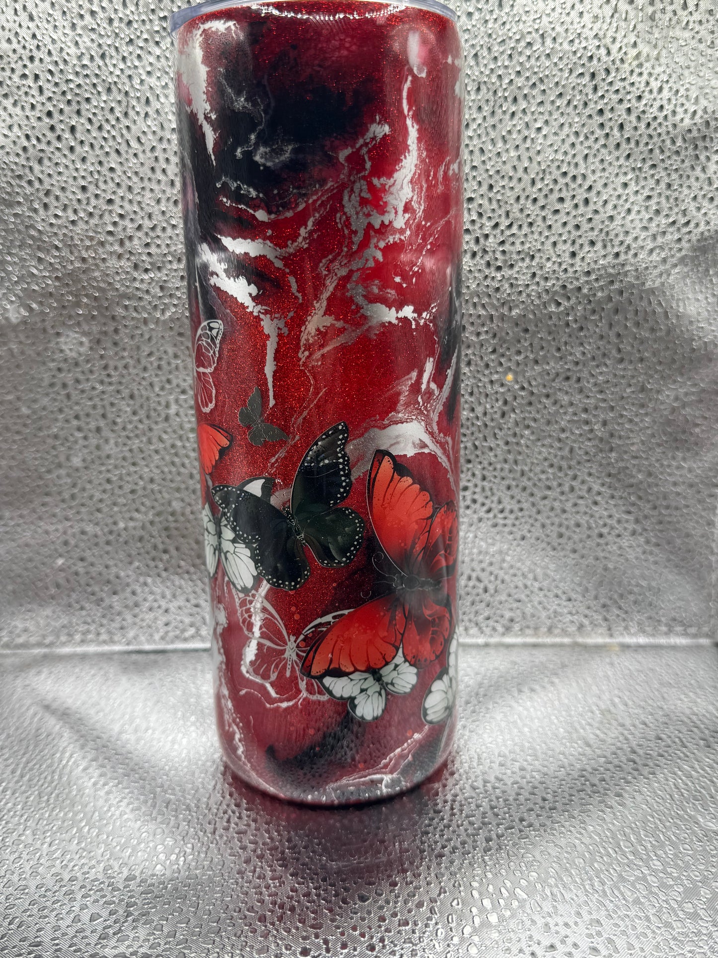 61- red and black butterflies