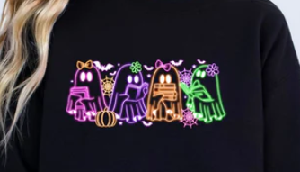 Neon book ghosts *glitter*