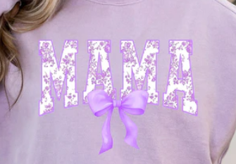 Purple Floral mama *glitter*